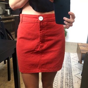 BDG burnt orange mini skirt